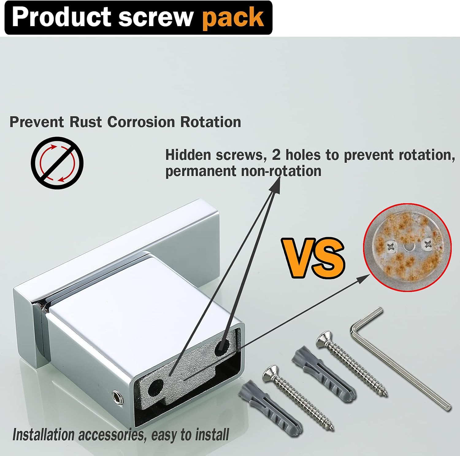 RANDOM Towel Hooks Bathroom Hardware Accessories Coat Hook 304 Stainless Steel Clothes Hook for Bath Kitchen Contemporary Hotel Style Wall Mounted 2 Pack. (Square, Chrome)