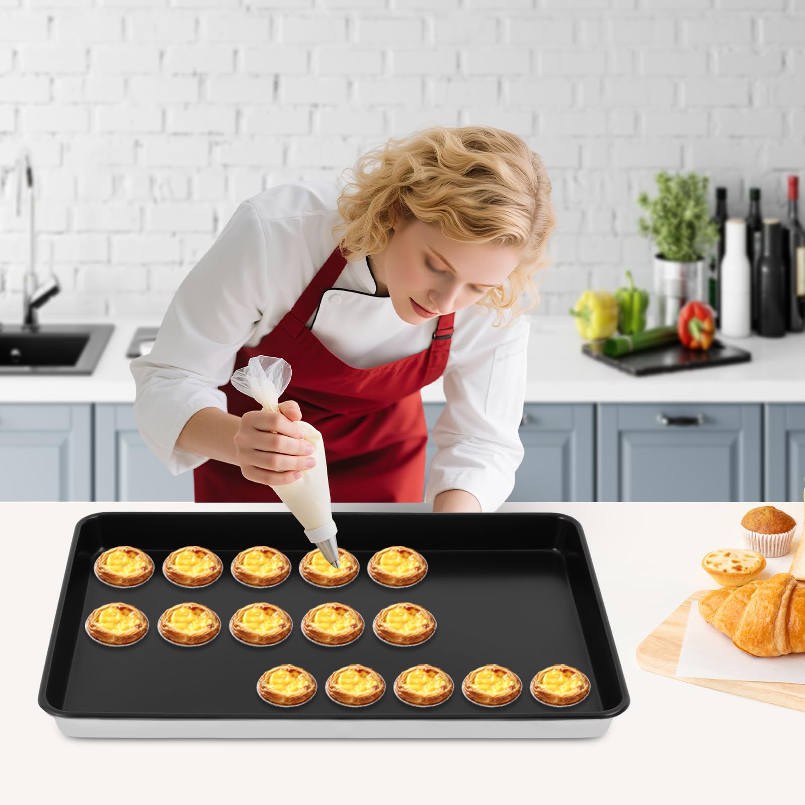 Molde para horno de cocina, antiadherente, color negro | Adecuado para hornear pasteles y pan en la cocina, resistente al calor, fácil de desprender del molde