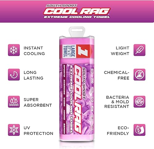 Miniatura 6 de Cool RAG - Toalla de enfriamiento extremo para aliviar el calor, toalla de enfriamiento de PVA para entrenamiento, gimnasio, correr y para otros