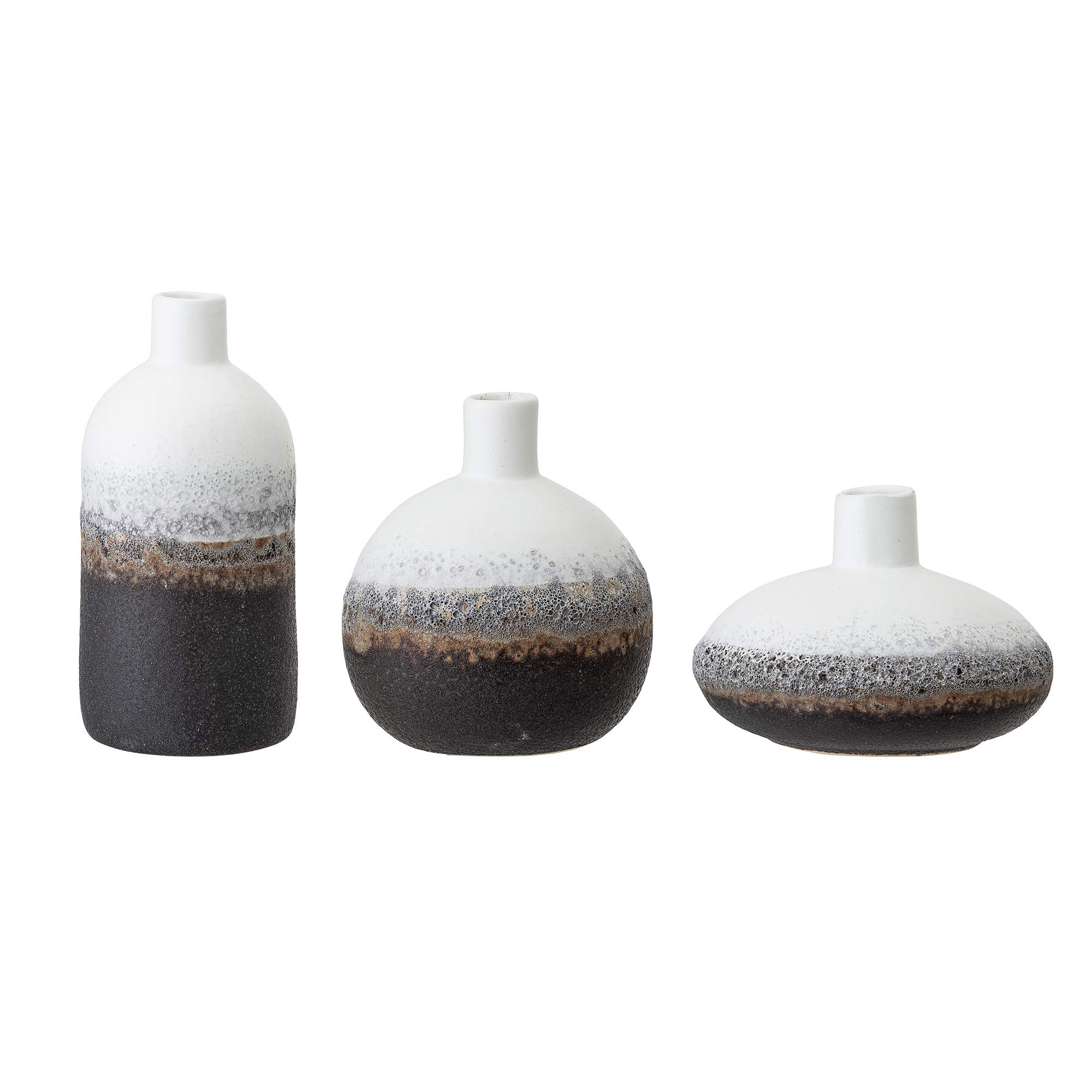 Bloomingville Vase, schwarz, Keramik, 3er Set