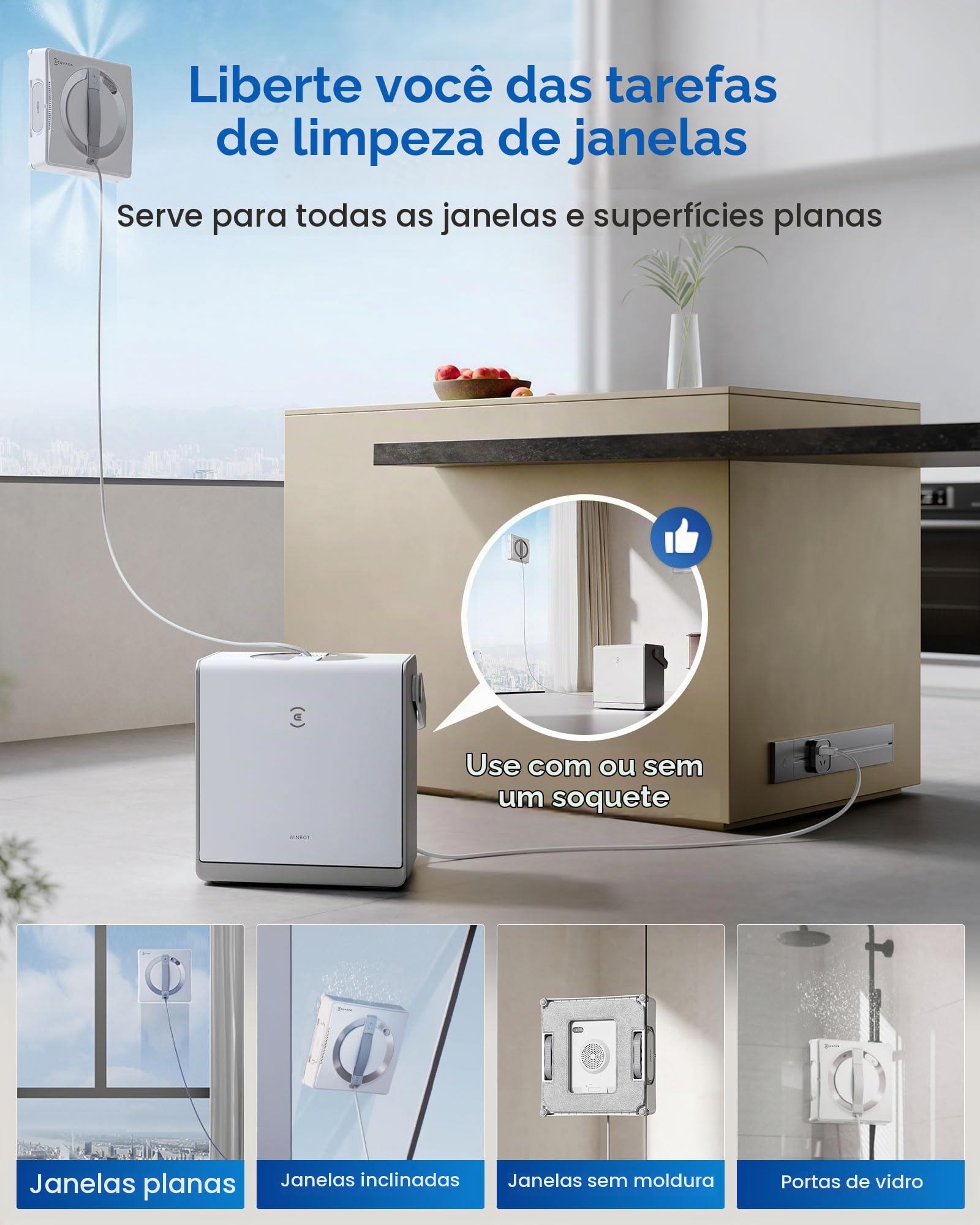 ECOVACS Winbot W2 PRO Omni : Amazon.com.br: Indústria e Comércio