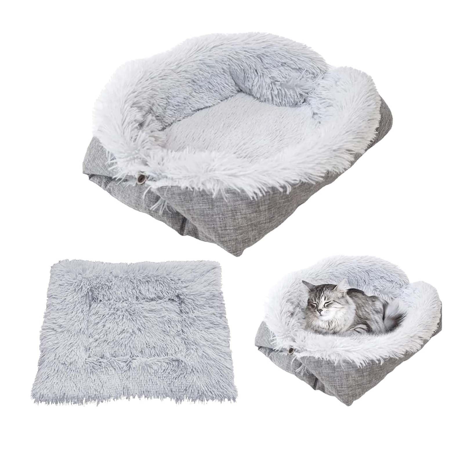 Cama Cálida Para Mascotas, 60 X 52 Cm cama PerroBonita Cama Para Mascotas,Cama Para Mascotas Lavable,Cama Suave Para Gatos,manta Para Gatos,Nido Para Perro Y Gato,para Gatos Y Perros De Tamaño Mediano