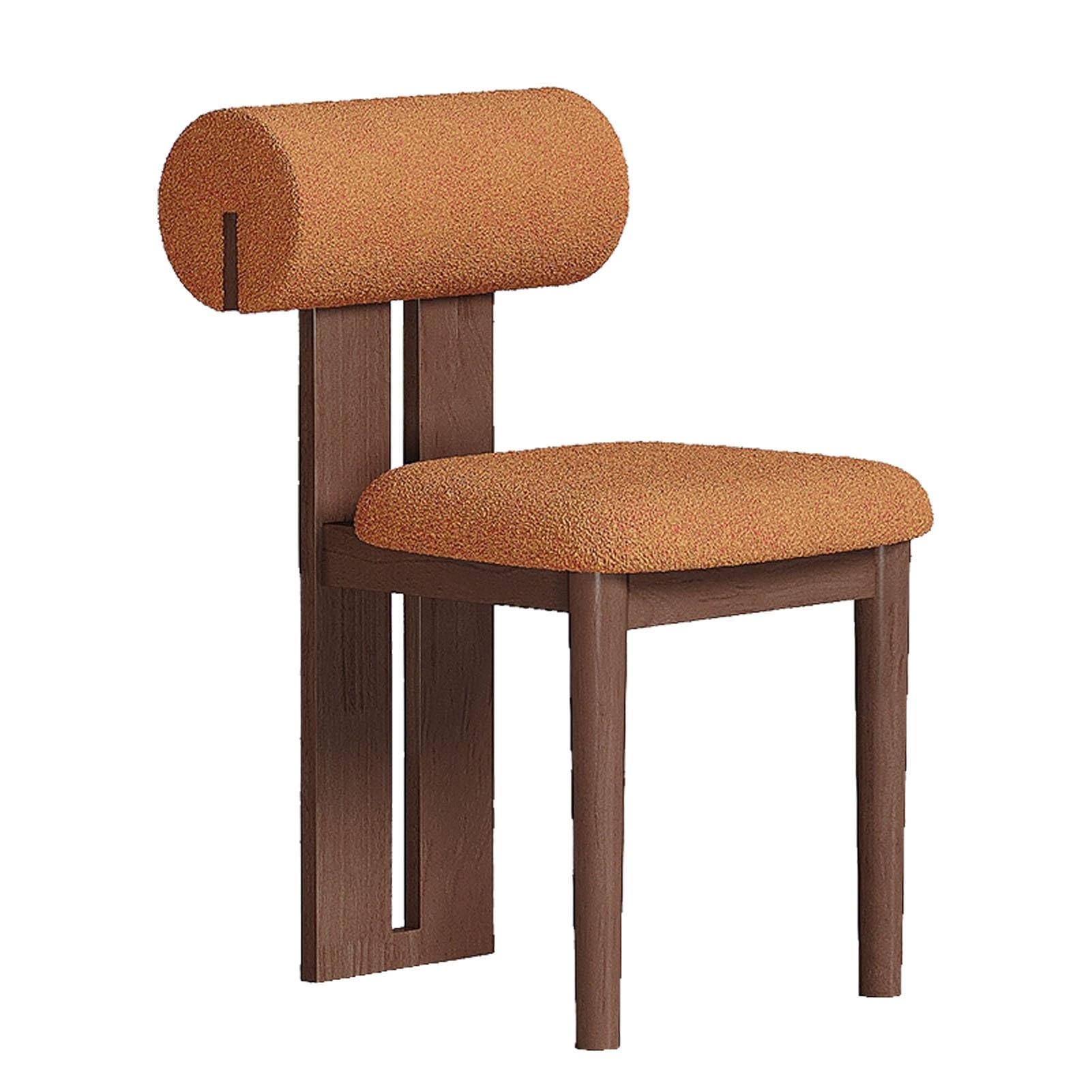 Silla de comedor sin brazos, suave, acolchada, con respaldo, patas de madera elegantes para comedor, estudio, cafetería, restaurante, 1 pieza