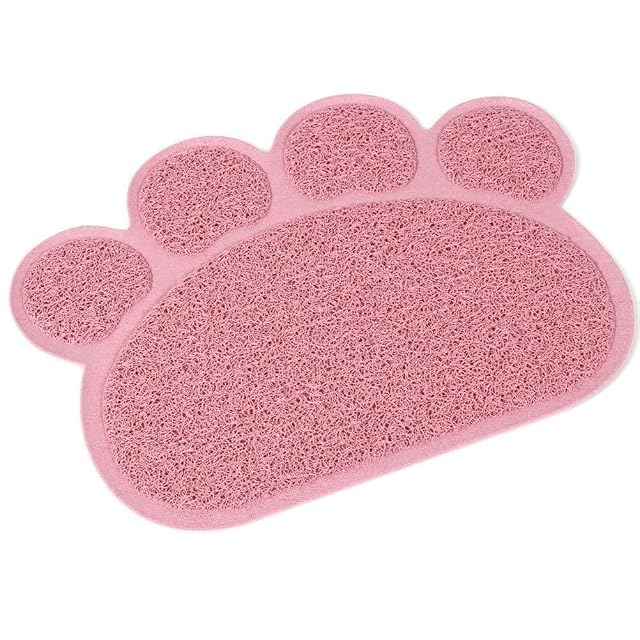 Foto 2 de 7 de Alfombrilla de la caja de la basura del gato,SUAVER PVC paw-shaped Antideslizante Estera para Mascota