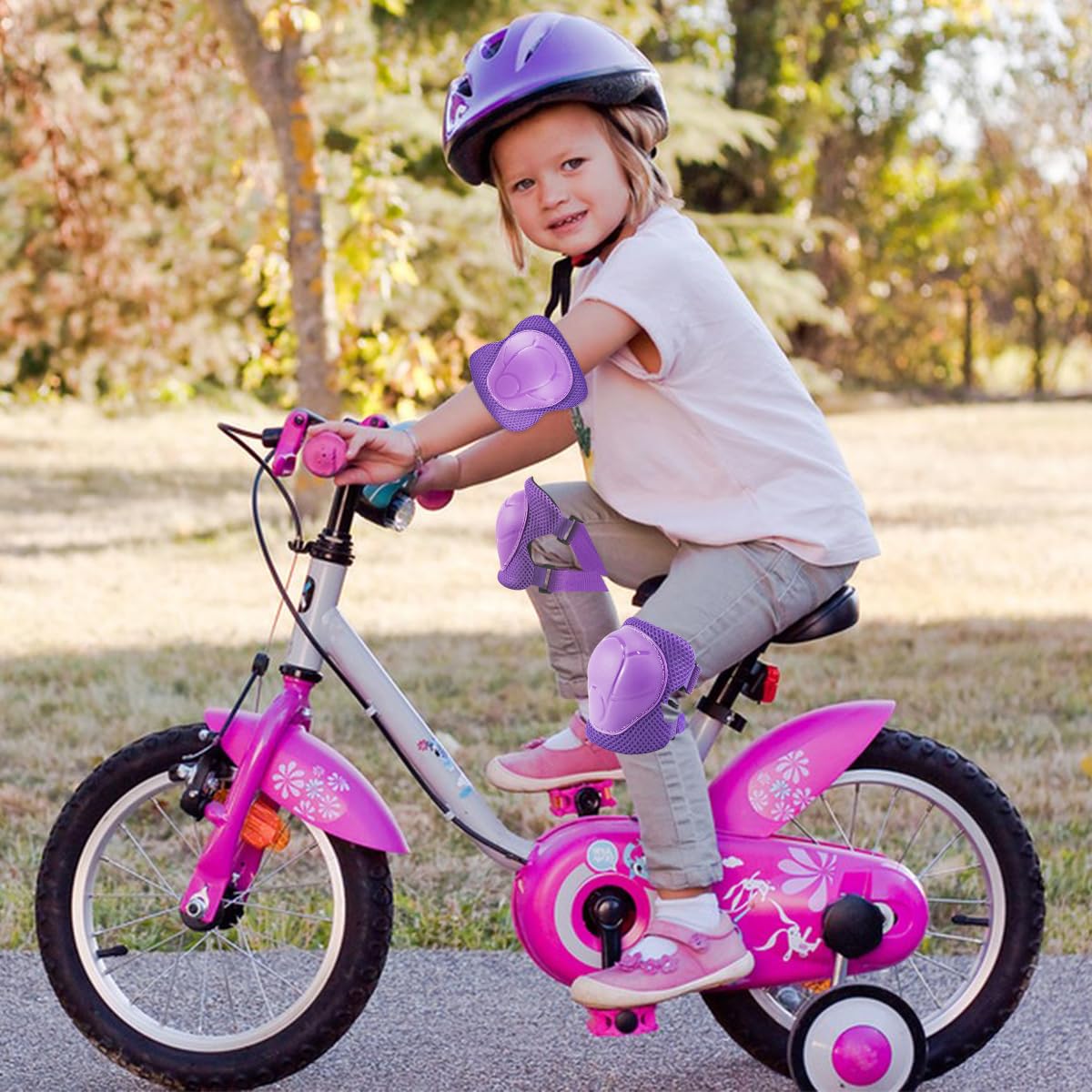 Hejo Skateboardbescherming voor kinderen, 6-in-1 beschermingsset voor kinderen, fiets, elleboogbeschermers, polsbescherming, comfortabel en eenvoudig te installeren, skateboardbeschermers (groen Hejo Skateboardbescherming voor kinderen, 6-in-1 beschermingsset voor kinderen, fiets, elleboogbeschermers, polsbescherming, comfortabel en eenvoudig te installeren, skateboardbeschermers (groen
