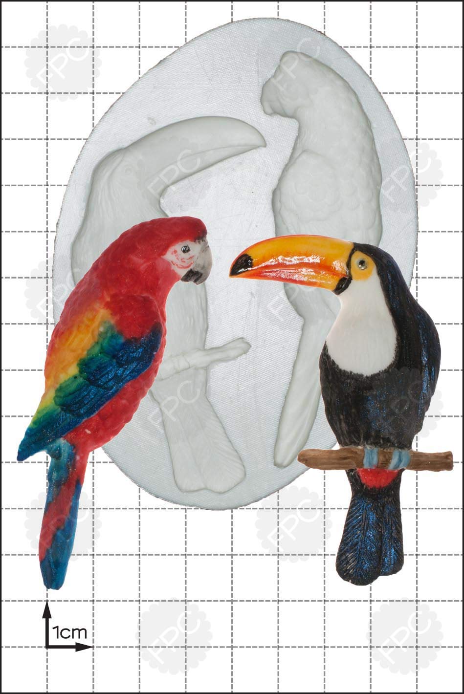 Fpc Sugarcraft Parrot & Toucan Silicone Mould
