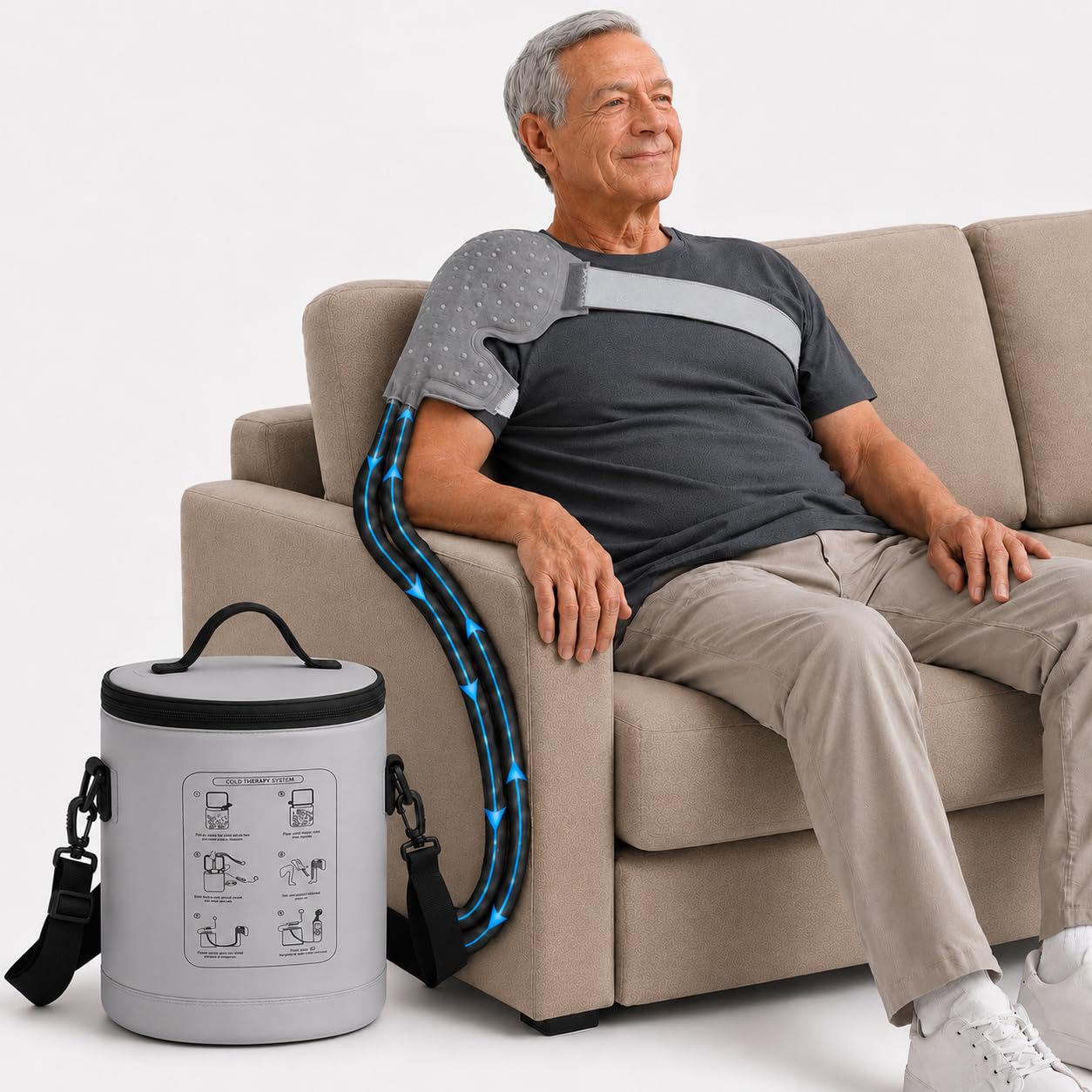 Ice Machine for Knee Pain - Portable Cold Therapy -11