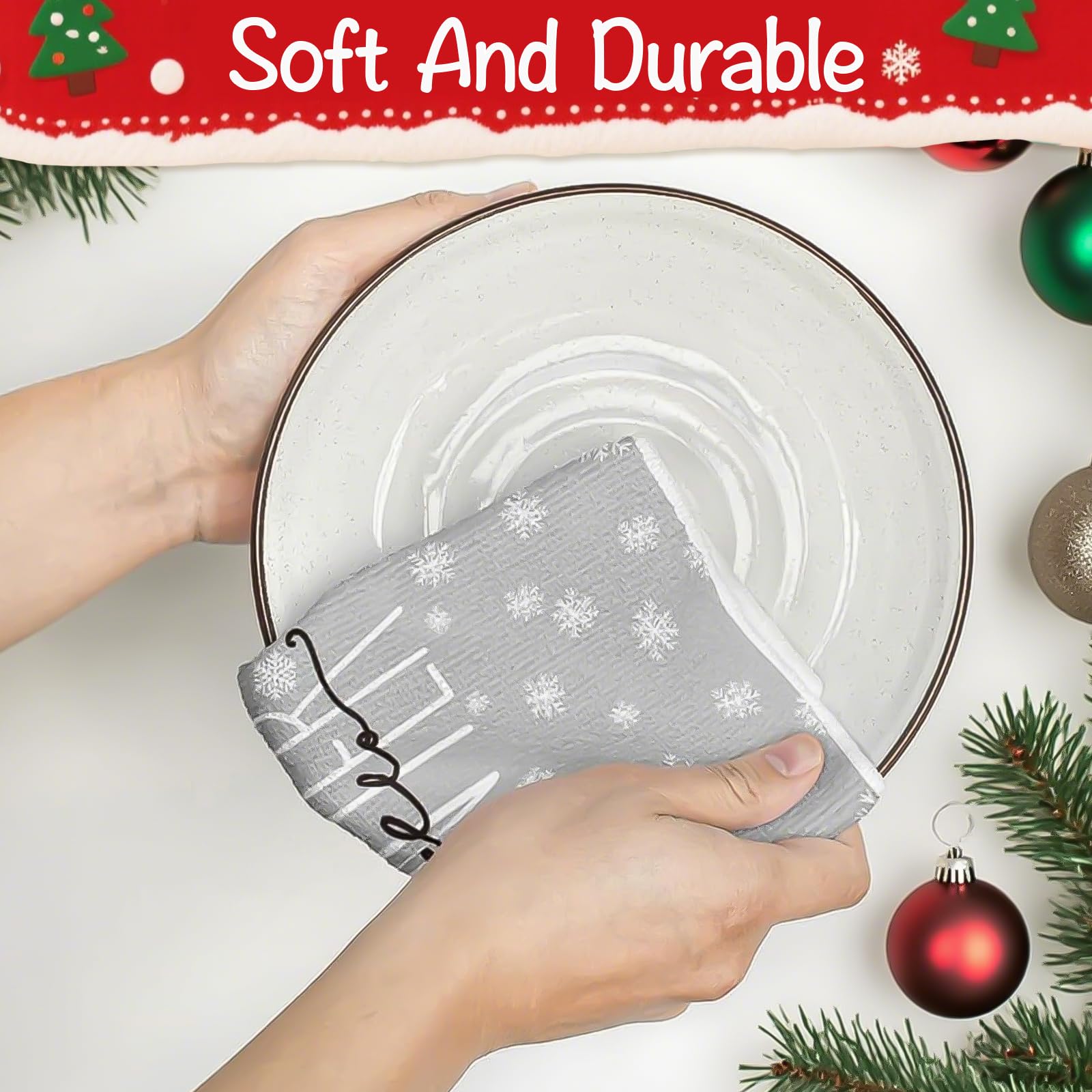 Décoration De Noël Torchons D'intérieur Lot De 2 Torchons De Décoration