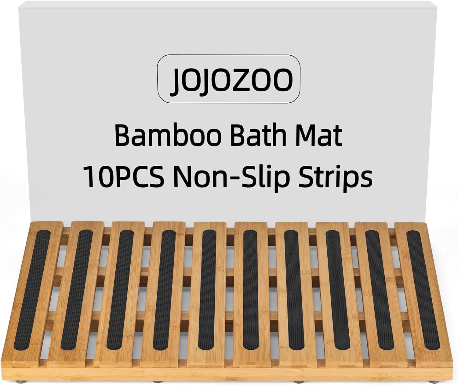 Bamboo Bath Mat, Bamboo Shower Mat for Bathroom, Non-Slip Bathroom Mat with Anti-Slip Stickers, Easy Clean Wooden Bath Floor Mat for Indoor Outdoor ? Natural, 21×13×1.57Inches? Natural Small