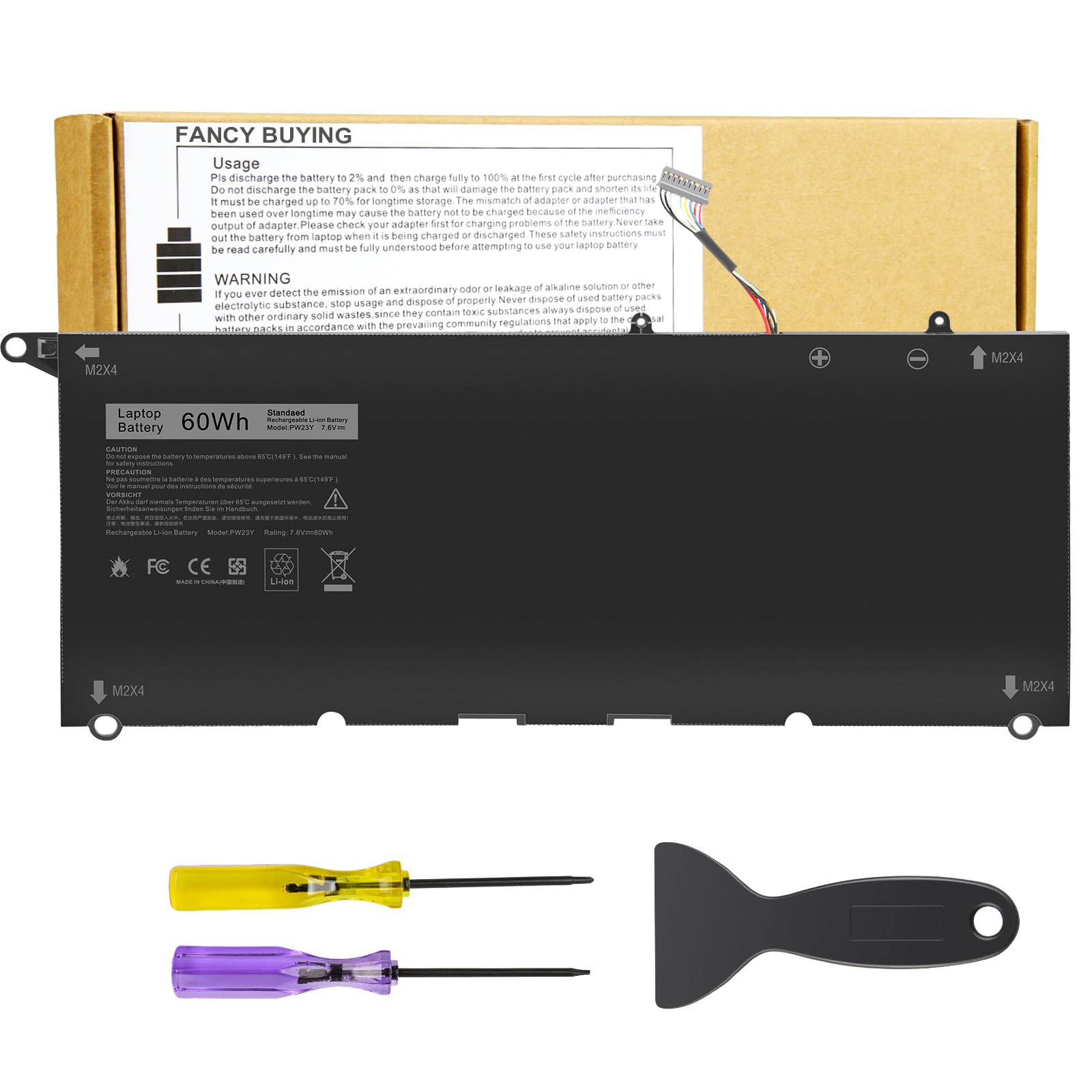 Amazon.com: Fancy Buying PW23Y 0PW23Y Laptop Battery for Dell XPS