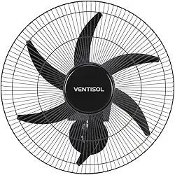 Ventilador de parede Ventisol Turbo 6 Steel Osc, 6 pás, 50cm, 200w - Bivolt