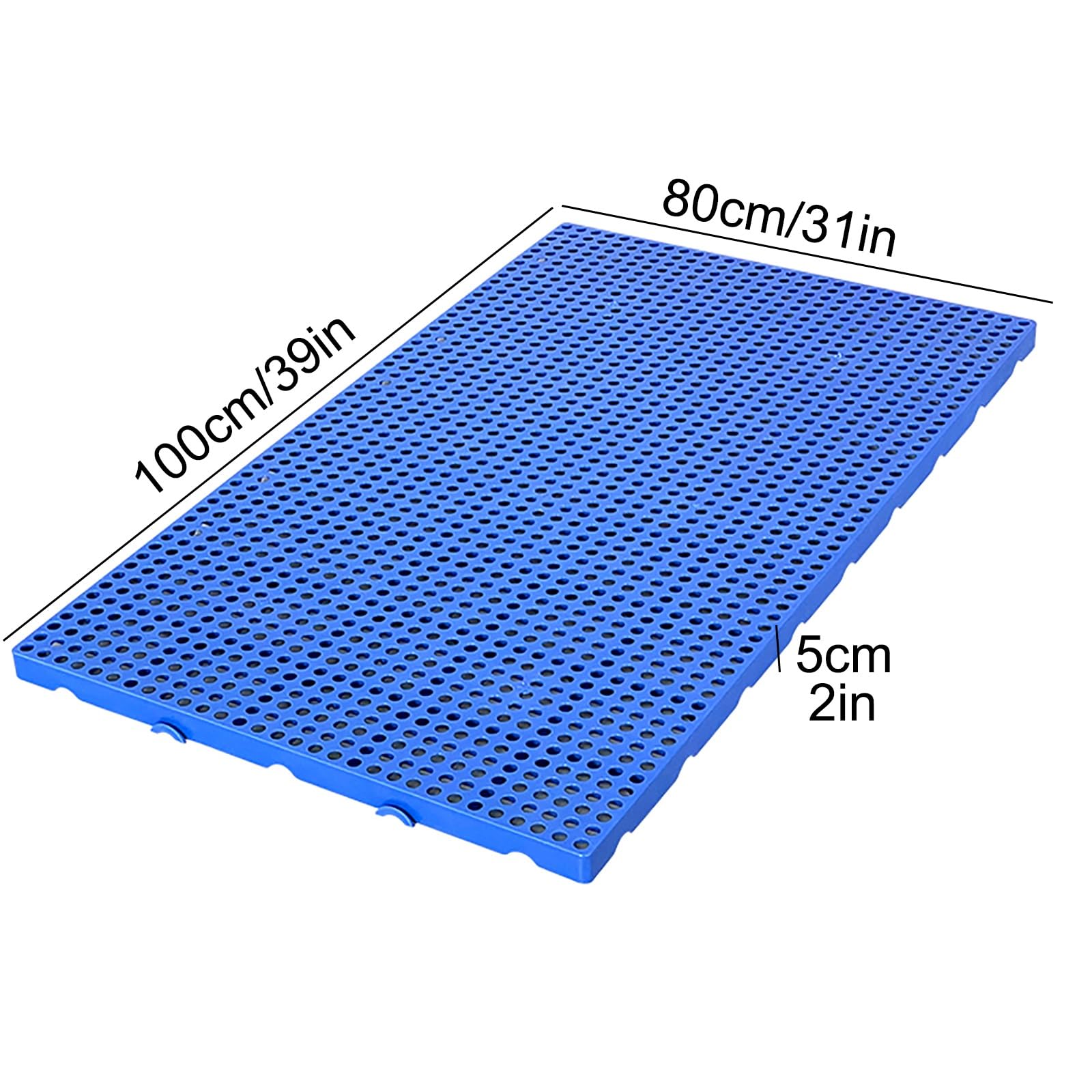 BreathabStackab- Paleta de plástico ligera e impermeable DurabNesting con rejillas de ventilación, color azul, 100 x 80 x 5 cm, para almacenamiento y envío