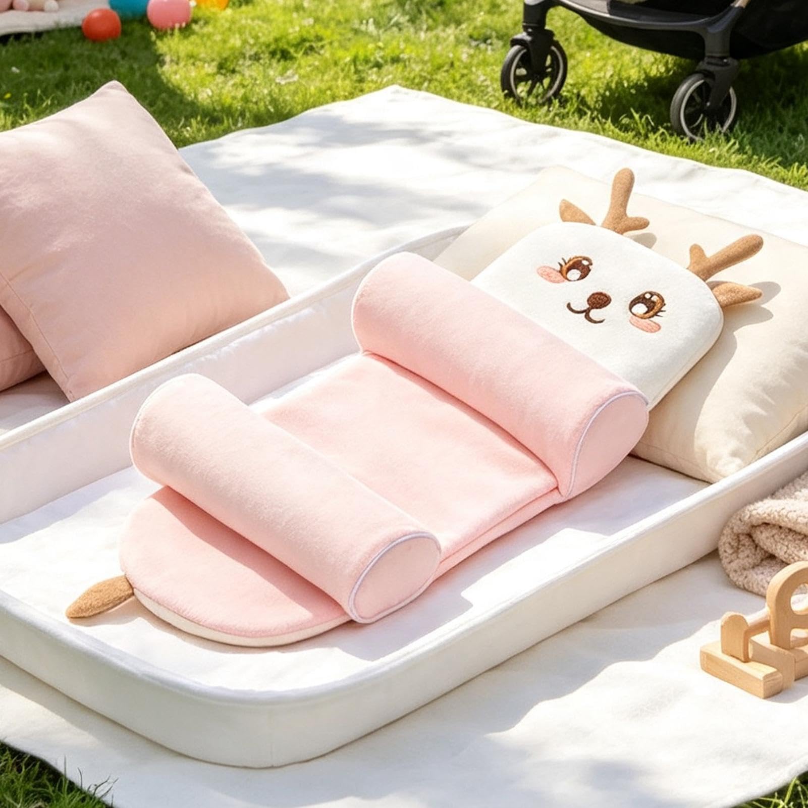 Generico Cuscino Modellante Testa Per Bambini Supporto Lavabile Ergonomico | Cuscino Di Sostegno Collo E Testa Per Bimbi e Bimbe Letti Seggiolini Auto Passeggini Asilo Viaggi Brevi