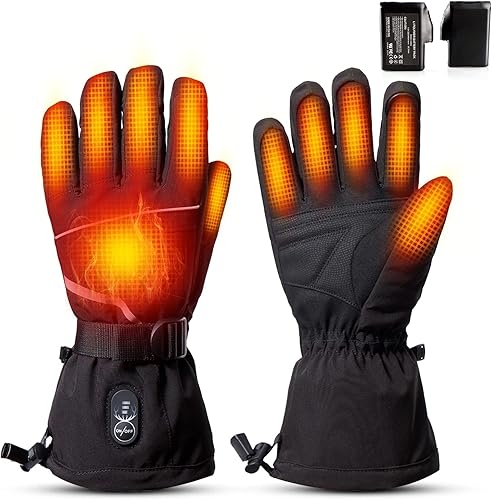 Guantes calefactables eléctricos recargables  Guantes térmicos con batería de 7.4 V para hombres y mujeres, motocicleta, ciclismo, equitación, caza,