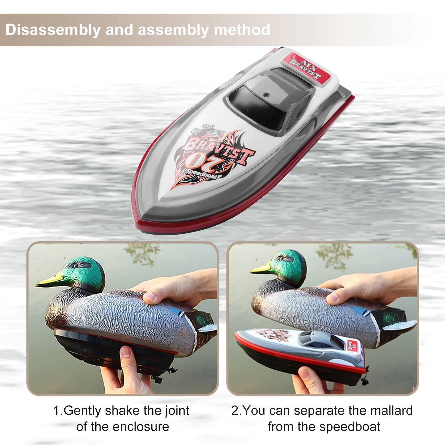 Bateau Teleguider GoolRC RC Boat Flytec V201 RC Duck Boat