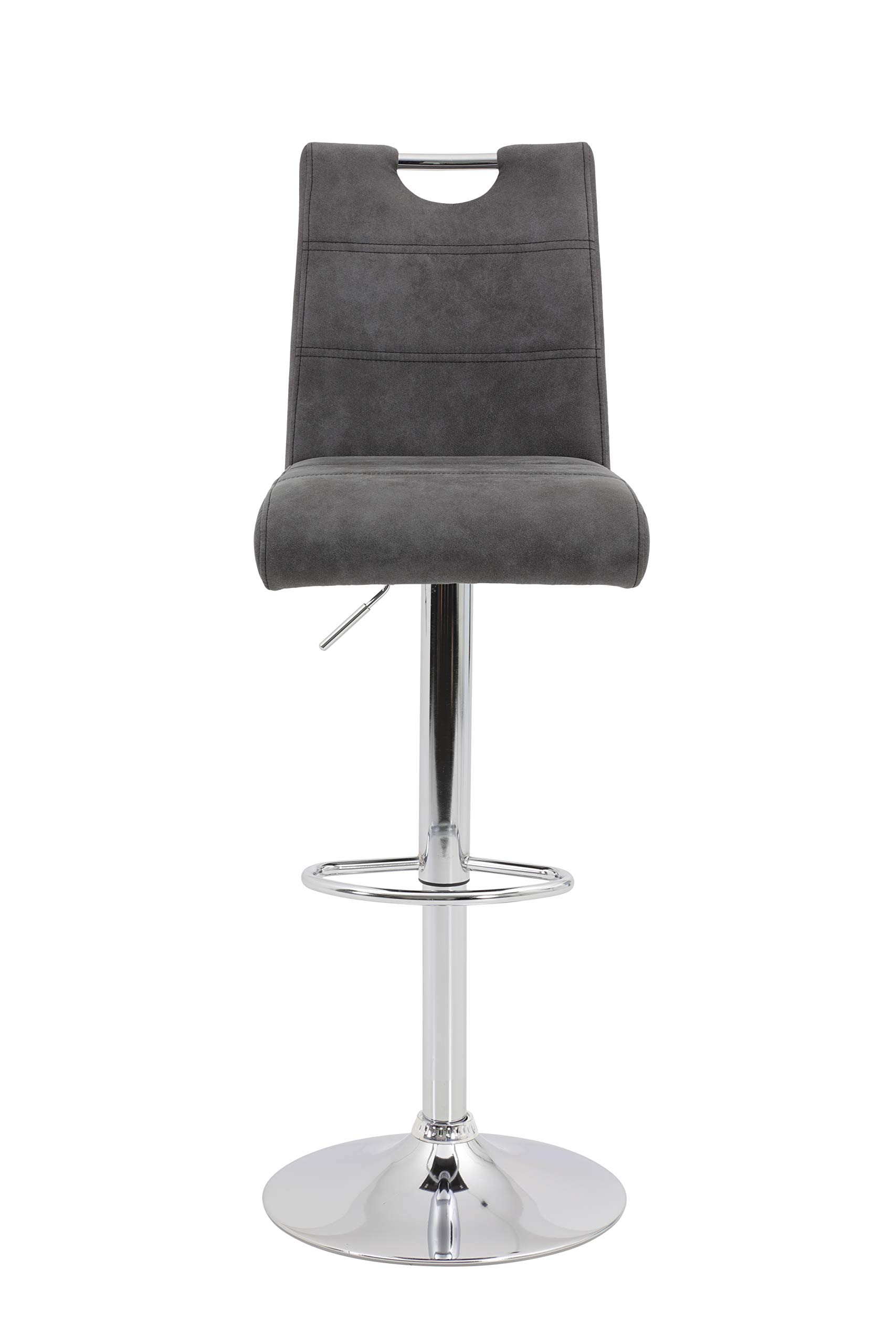 Hela Tische 2er Set Barhocker Bistrohocker Miranda, Microfaser Anthrazit