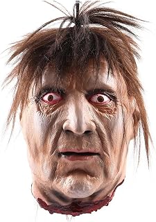 Halloween Accessories Scary Hanging Severed Head, Life-Size Bloody Cut Corpse Head Ghost Head Zombie Head for Haunted Houses Halloween Party Yard Bar Decor