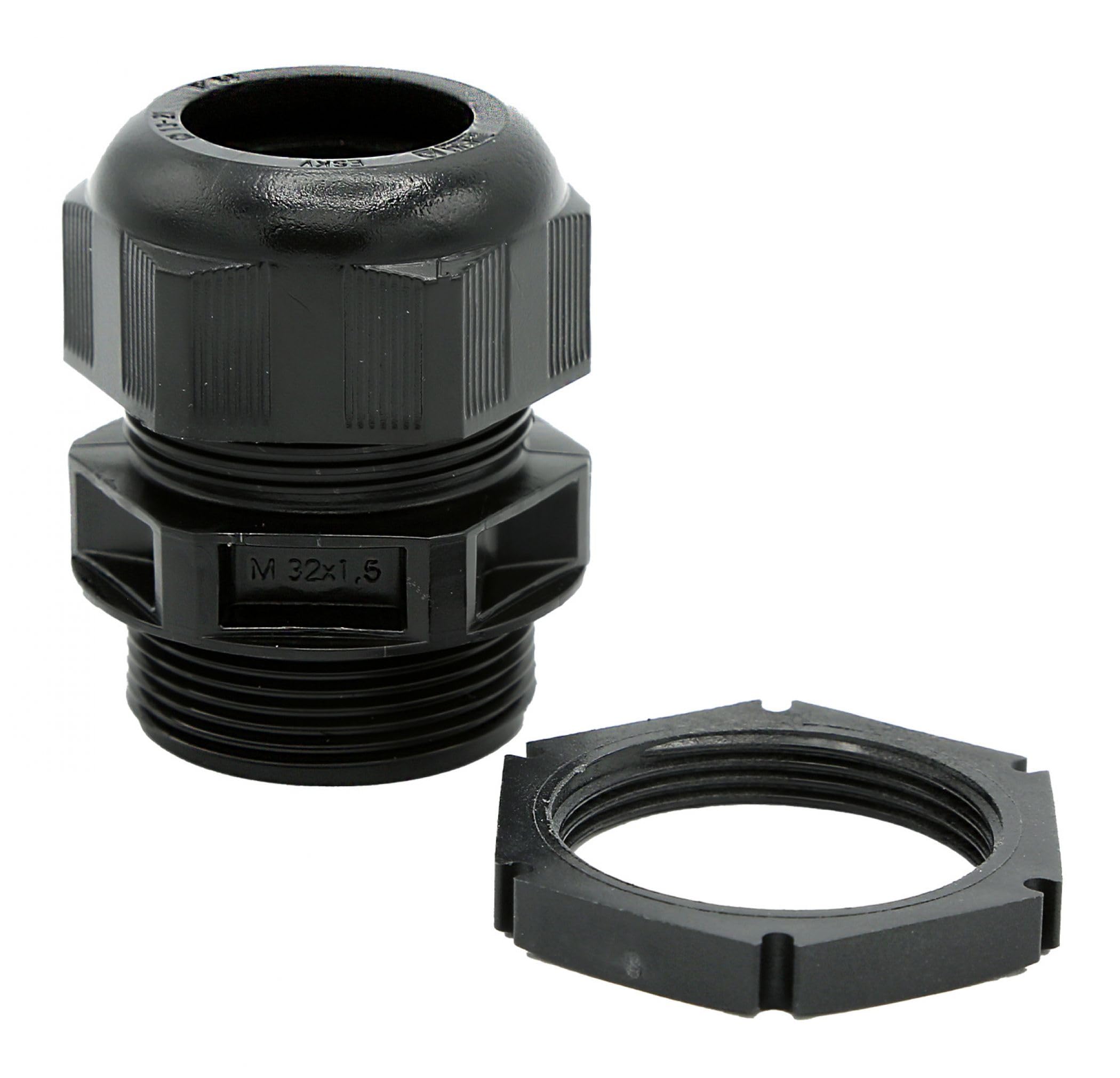 Wiska Black 99709 Glp32 M32 Sprint Cable Gland, Pack Of 10, Clamping Range 13-21Mm,