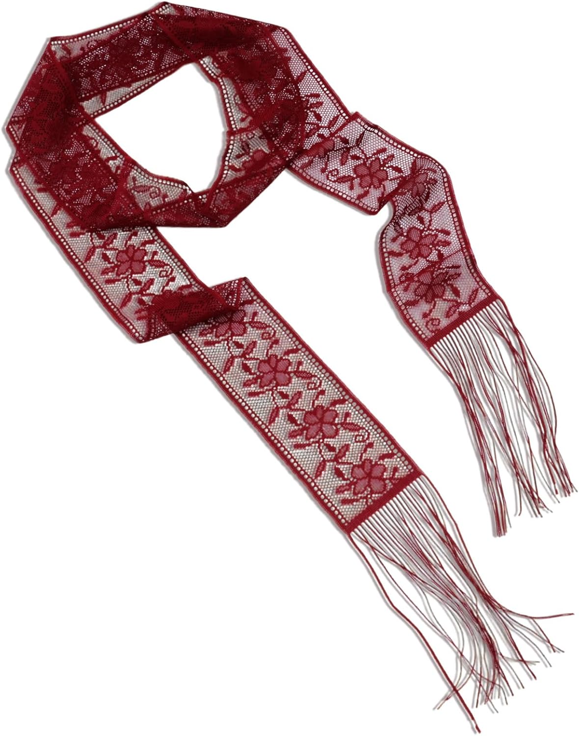 Lace Scarf for Women, Skinny Fringe Scarves for Travel Date Party