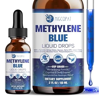 Migcopat Methylene Blue Drops, with Alpha GPC, Lion’s Mane & Bacopa, 2 fl oz - Amazon product rated Grade A