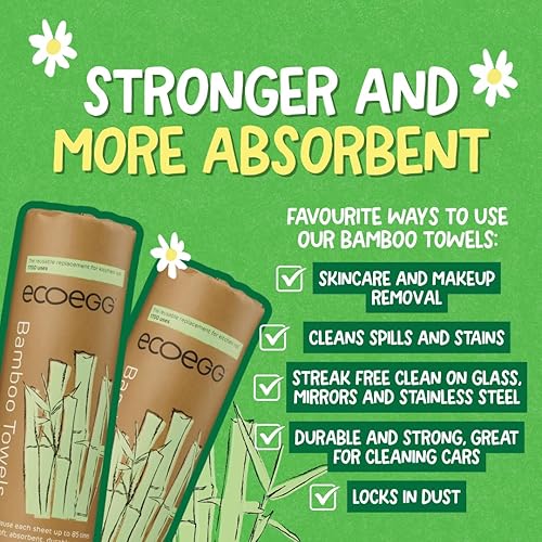 Miniatura 5 de Toallas de bambú reutilizables, color blanco de Ecoegg