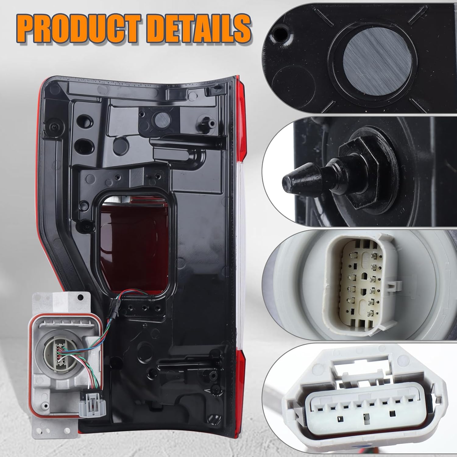 RH LED Tail Light W/Blind Spot Assembly Compatible With 2017-2019 Ford F250 F350 F450 F550 Super Duty Tail Lamp (Blind Spot Module NOT Included) Right Passenger Side Replacement FO2801262 HC3Z13404C