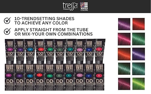 Miniatura 7 de Watercolors DD Intense - Tinte semipermanente para el cabello, ultra vibrante, sin amoníaco, 3 onzas líquidas (uva rey)