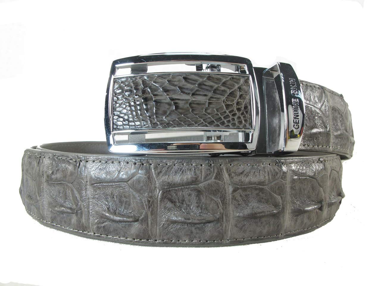 Pelgio Genuine Crocodile Backbone Skin Leather Men's Belt 46