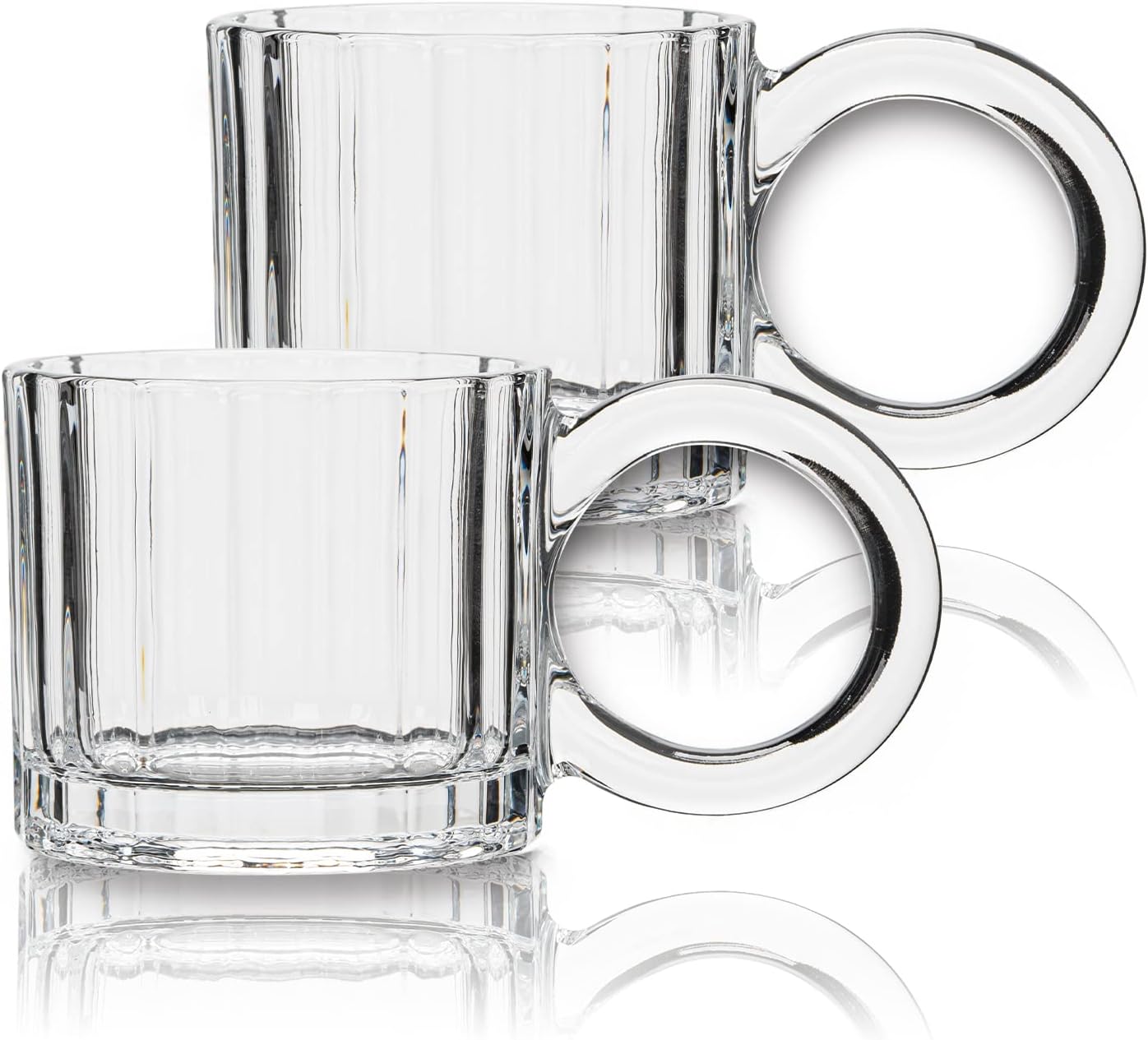 HolaJia Cappuccino Cups, Latte Macchiato, Borosilicate Glass, Coffee