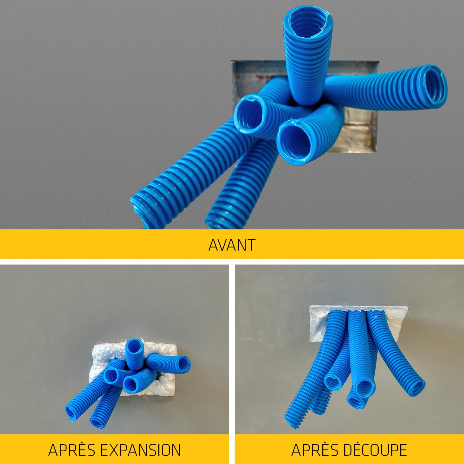 SIKA - Lot de 3 x Mousse polyuréthane Expansive Sika Boom 528, Pistolable & Réutilisable, Rendement 23L, pour jointer, calfeutrer, isoler, 500ml Blanc + Pistolet Foam Gun pour mousse expansive
