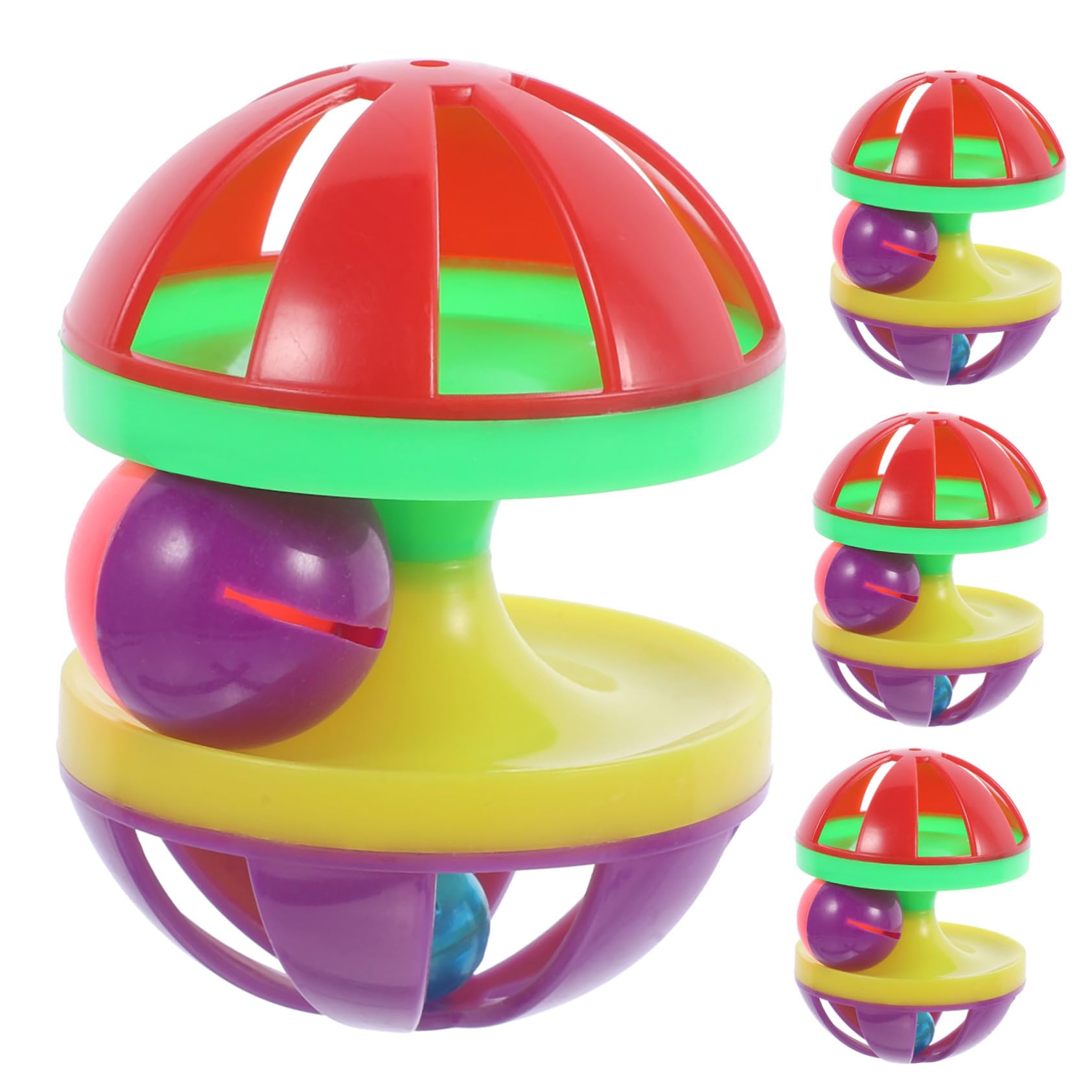 Toddmomy 12piezas Juguetes Interactivos para Gatos De Plástico Cascabel Coloridas y Divertidas para Compañía De Mascotas
