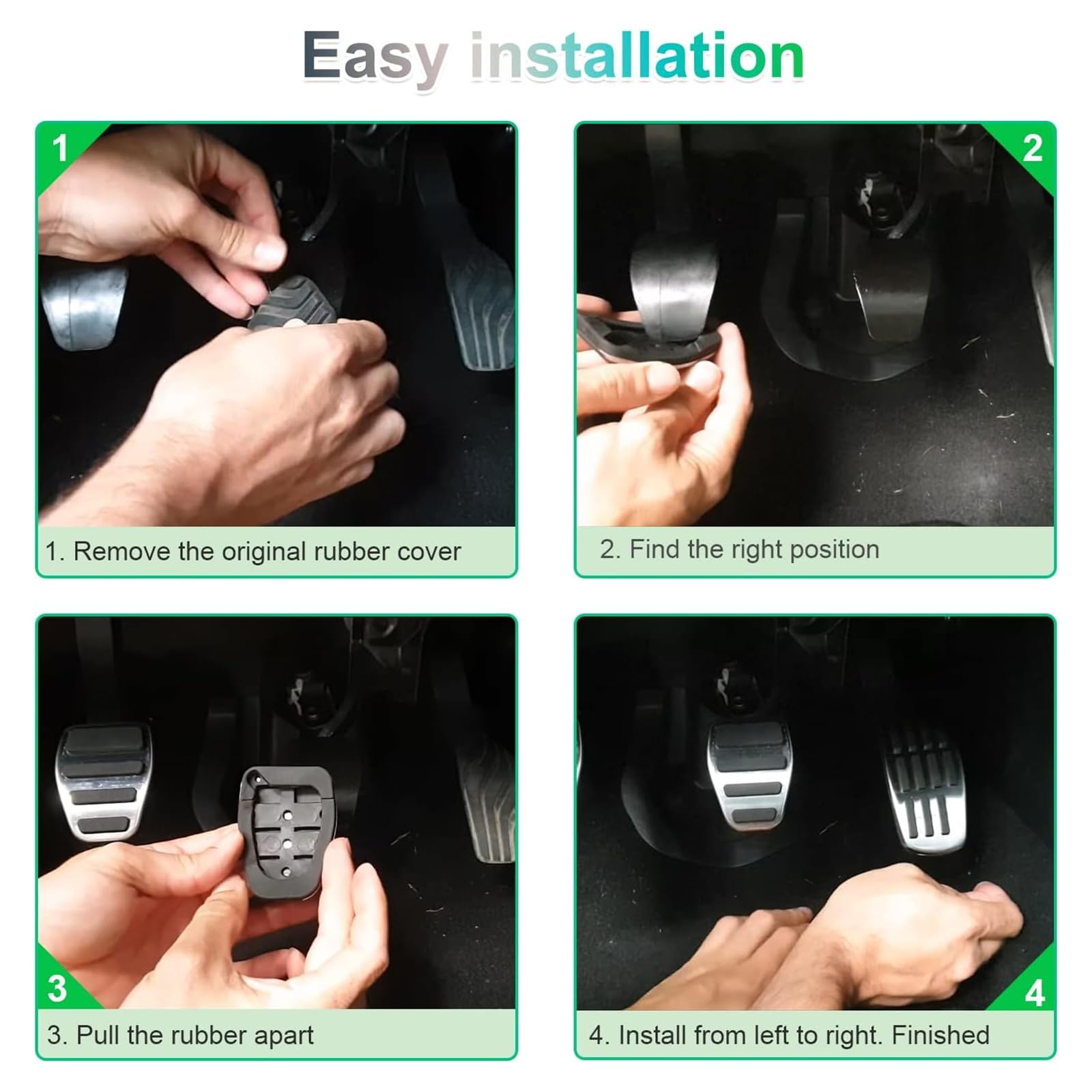 GAFAT Nouva J-eep Avenger 2023 2024 Pedali per Gas e Freni, Avenger Pedali Copertura Pedali Piastra di Copertura Pedali, Compatibile con Jeep Avenger Accessori [Cambio Manuale]