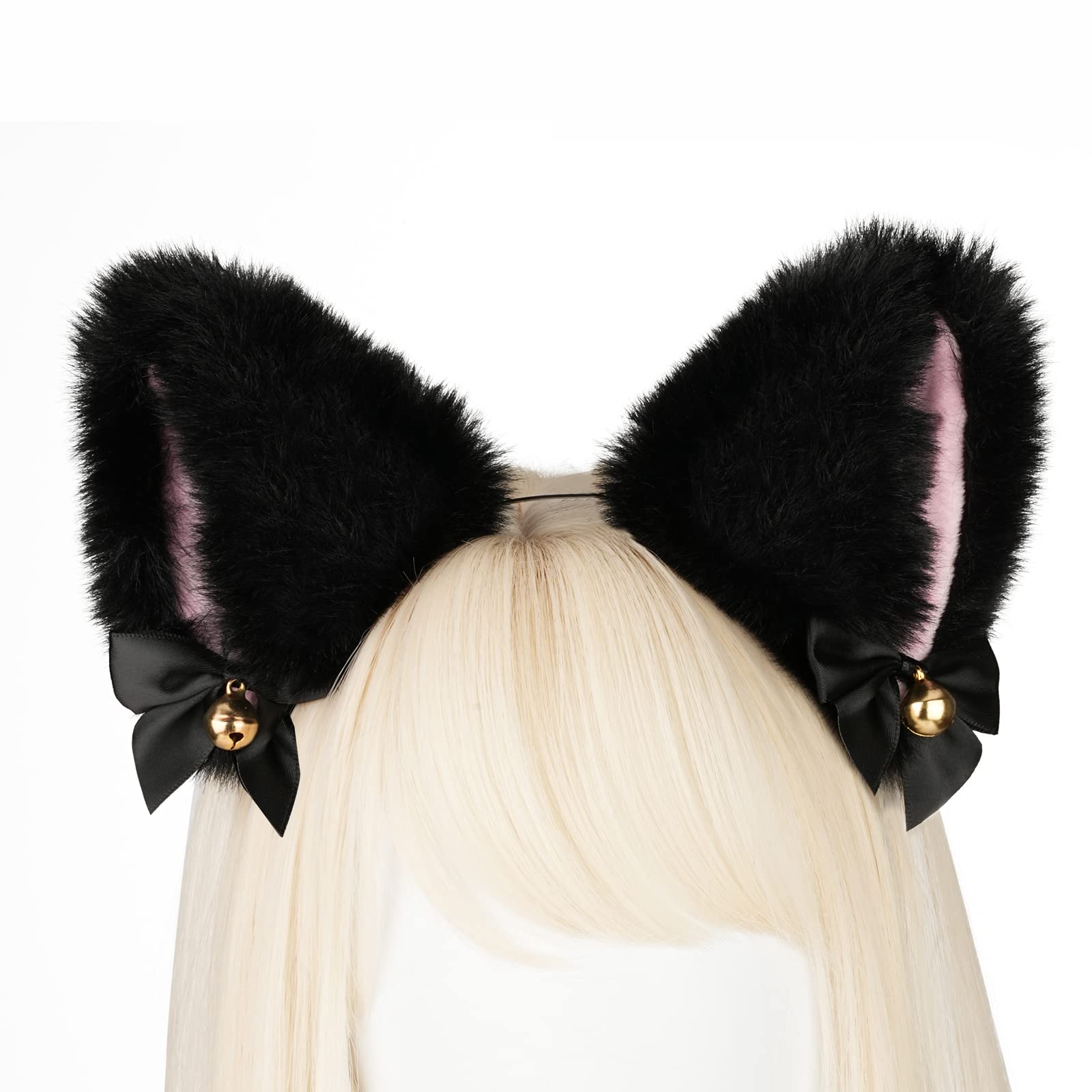 Amazon.co.jp: mefeny 猫耳 カチューシャ 鈴付き 狐耳 獣耳 猫  