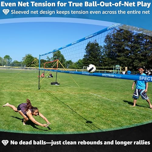 Miniatura 4 de Park & Sun Sports Spectrum Classic: Sistema de red de voleibol profesional ajustable para exteriores