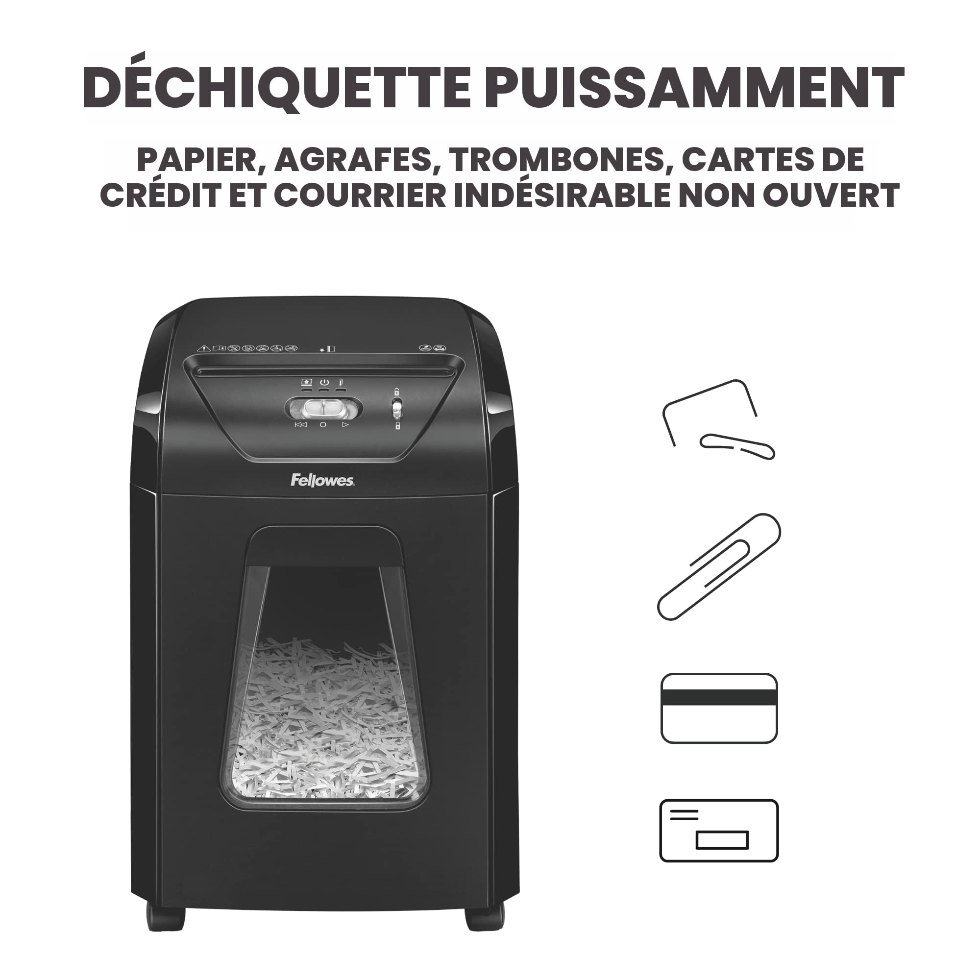 50 Sacs Pour Déchiqueteuse Fellowes 190L - Compatible Séries 2127/3140/3250/4250 - Transparent - 6