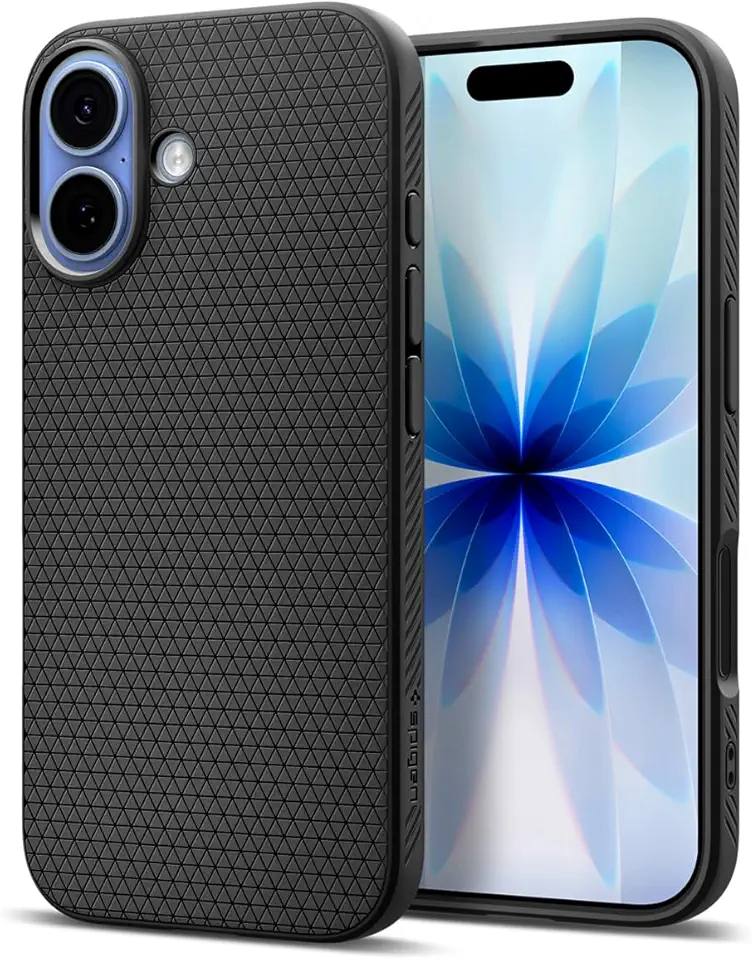 Spigen Case for iPhone 17 Case, Liquid Air Designed for Apple iPhone 17 Case (2025) - Matte Black ClimatePartner certified