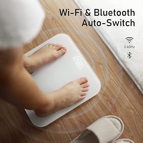 Vista 10 de arboleaf Báscula para peso corporal, báscula de peso con grasa corporal, báscula digital de baño, báscula de grasa corporal Bluetooth inteligente