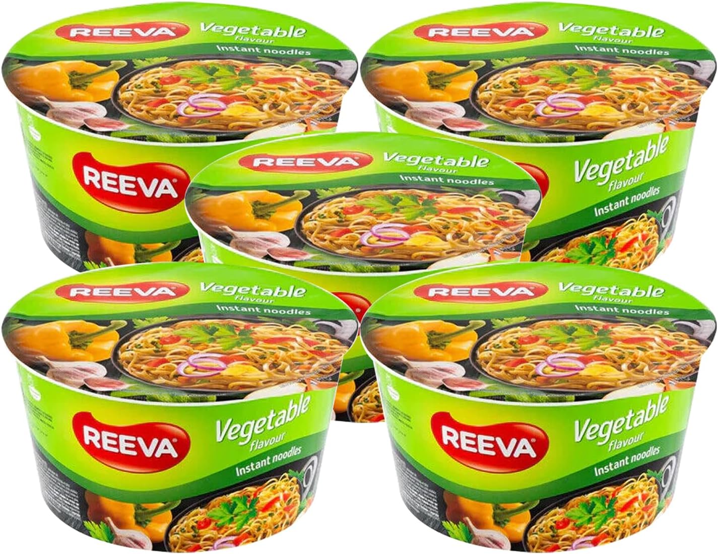 Instant Noodles, Delicious Flavours, Pasta Noodles, Enjoy the Delicious Meal with the Family, Quickly Prepare Lunch or Dinner (5 Pack, Luxury Noodles Vegetable 75g)