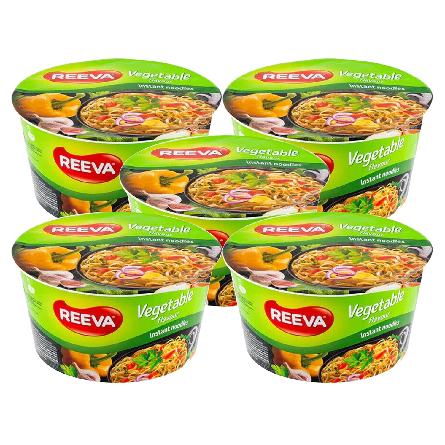 Instant Noodles, Delicious Flavours, Pasta Noodles, Enjoy the Delicious Meal with the Family, Quickly Prepare Lunch or Dinner (5 Pack, Luxury Noodles Vegetable 75g)