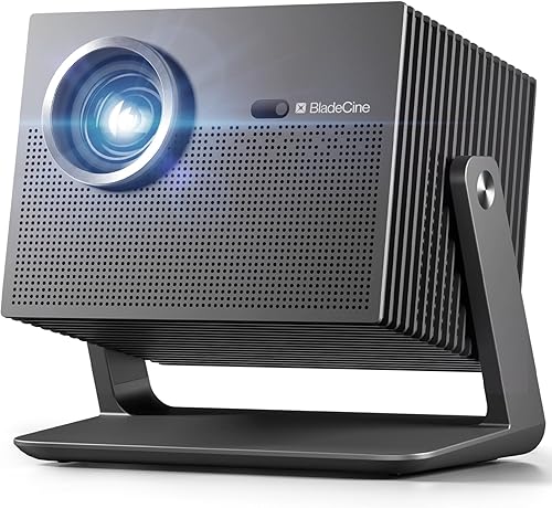 Proyector Cube 600 Netflix, proyector portátil 1080P con WiFi y Bluetooth, verdadero ISO 600 lúmenes ANSI, soporte de cardán ajustable de 360,