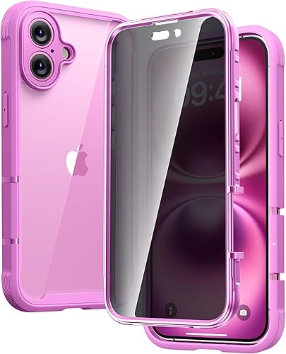 Miniatura 74 de Diaclara Funda magnética diseñada para iPhone Air, protector de pantalla de cuerpo completo, compatible con MagSafe, funda militar a prueba de Azul