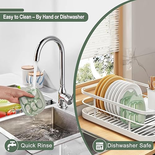 Miniatura 5 de Bessentials Paquete de 2 bandejas congeladoras de alimentos para bebés, contenedor de almacenamiento de alimentos para bebés caseros, purés de