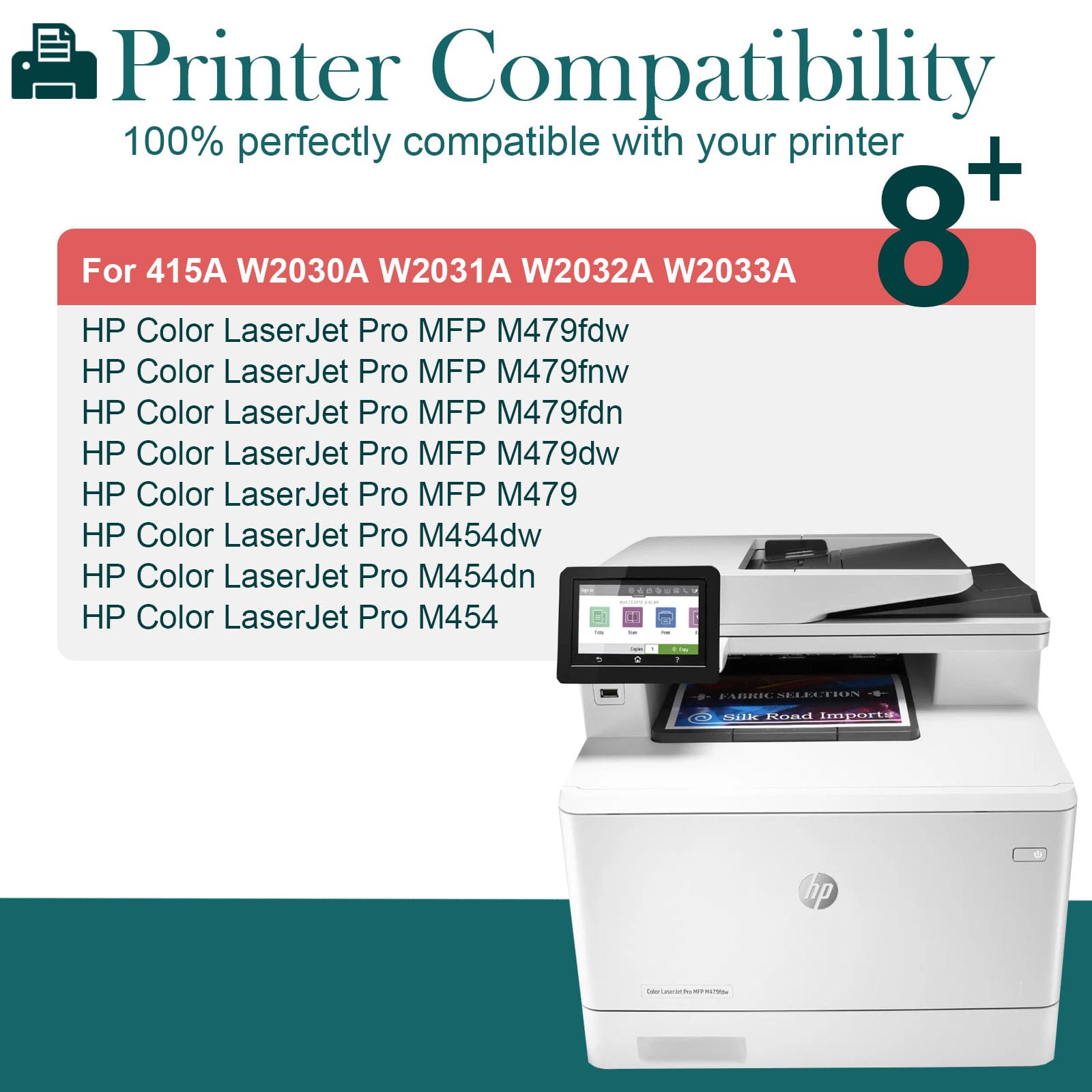 Kasety z tonerem 415A wielopak kompatybilny z HP 415A 415X dla Color LaserJet Pro MFP M479fnw M479fdn M479dw M454dn M454dw M479 W2030A W2031A W2032A W2033A czarny cyjan żółty Magenta