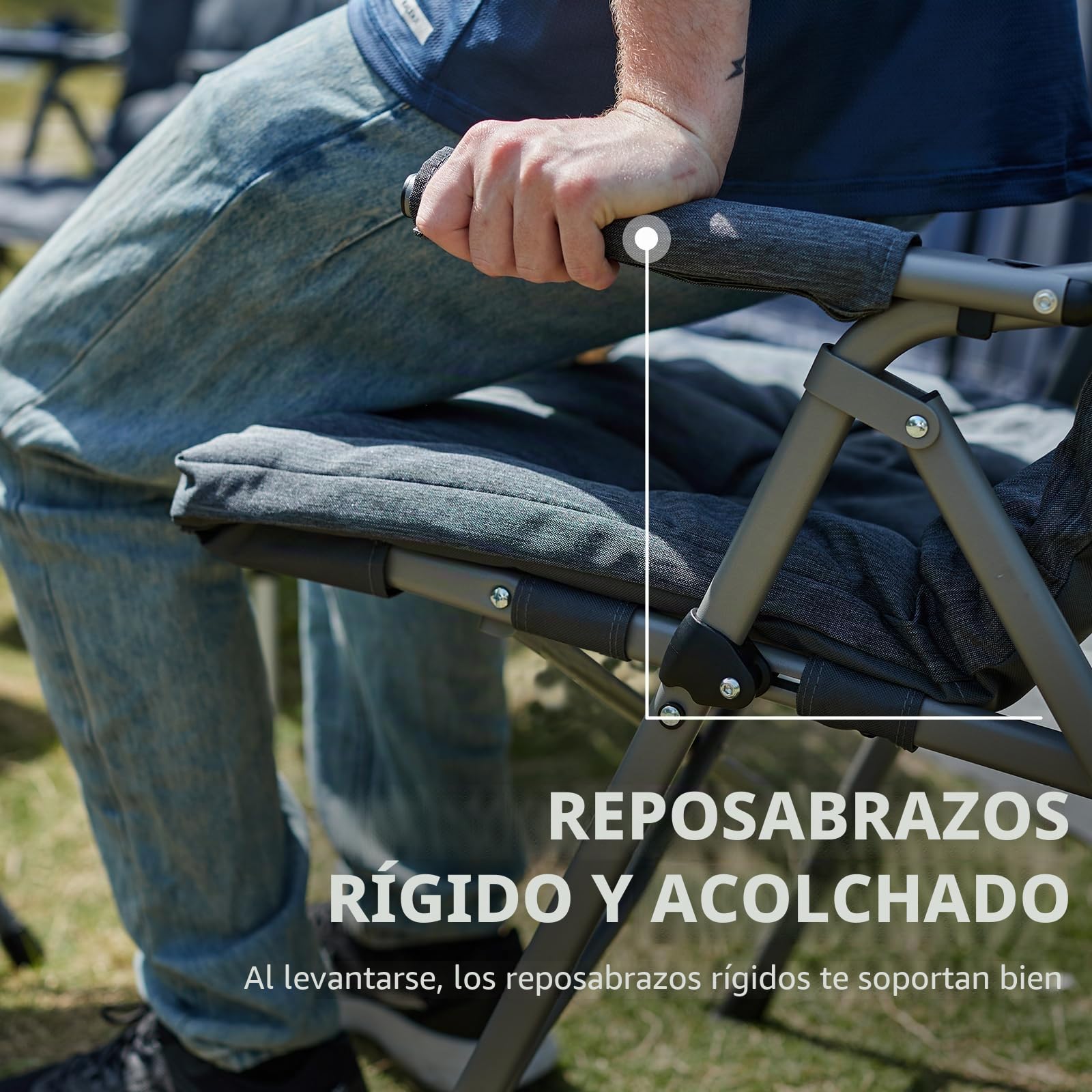Ever Advanced Silla Camping Plegable 6cm, 180kg