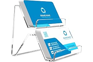 Acrylic Business Card Stand - Stylish 2-Tier Holder for Professional Displays