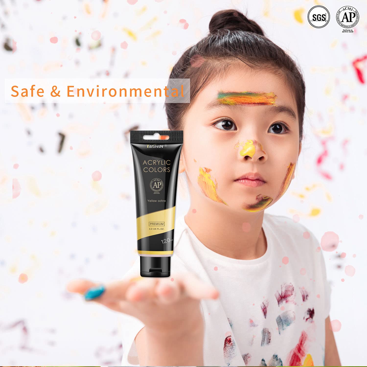 Metallic Acrylic Paint Set,8 Colors Acrylic Paints for Canvas Painting