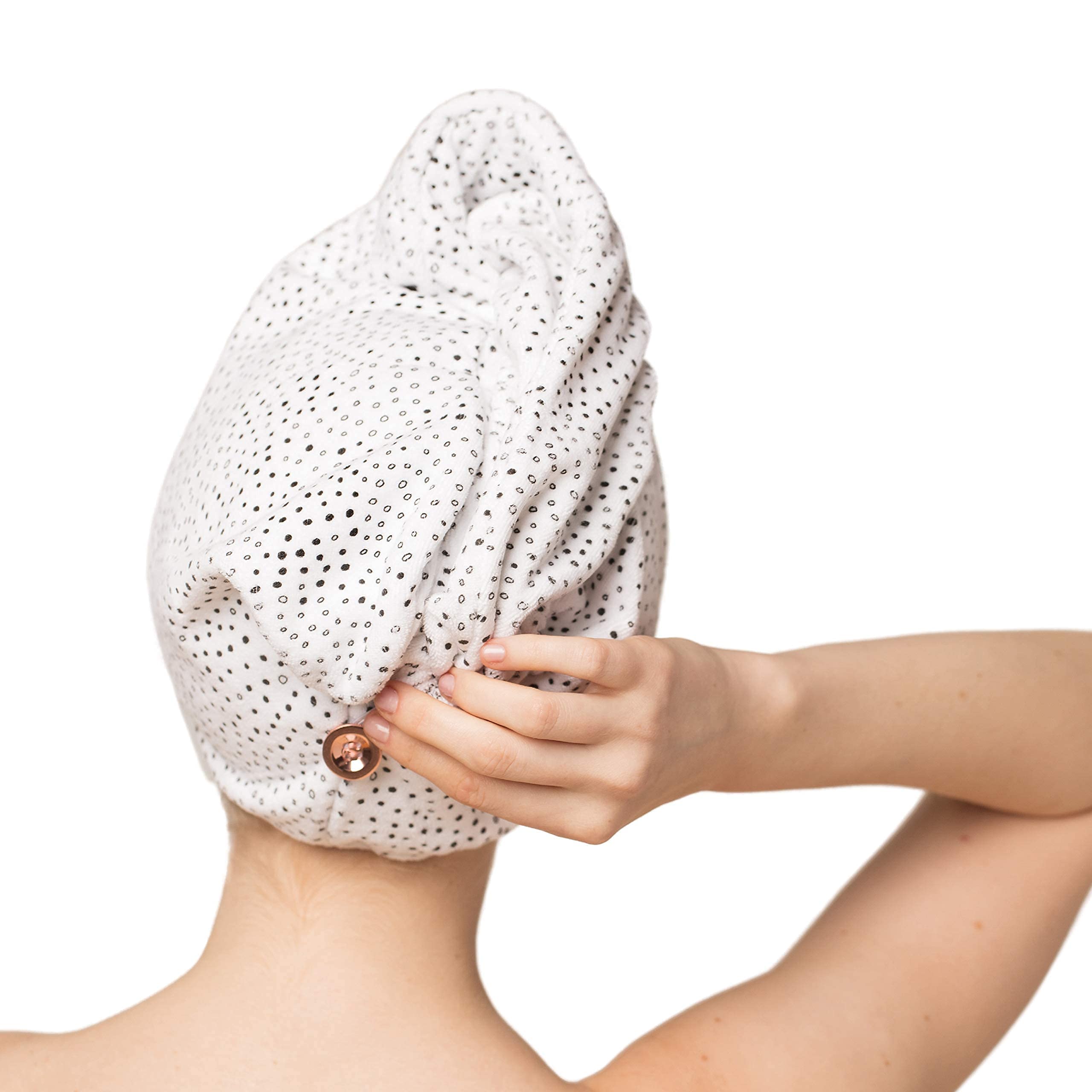 Kitsch Microfiber Hair Towel Wrap for Women, Hair Turban for Drying Wet