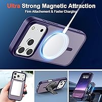 Vista 1048 de SUPFINE Funda magnética para iPhone 11 (compatible con MagSafe) (protección contra caídas de grado militar), translúcida mate a prueba de golpes