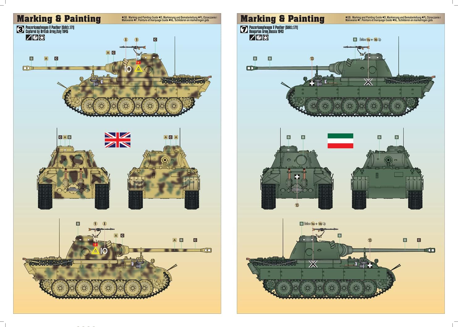 MISTER CRAFT HOBBY KITS Mistercraft zestaw modelarski SDKs. KFZ.171 PANTHER, skala 1:35, plastikowy zestaw do montażu, model z tworzywa sztucznego, instrukcja montażu, 247 mm x 85 mm