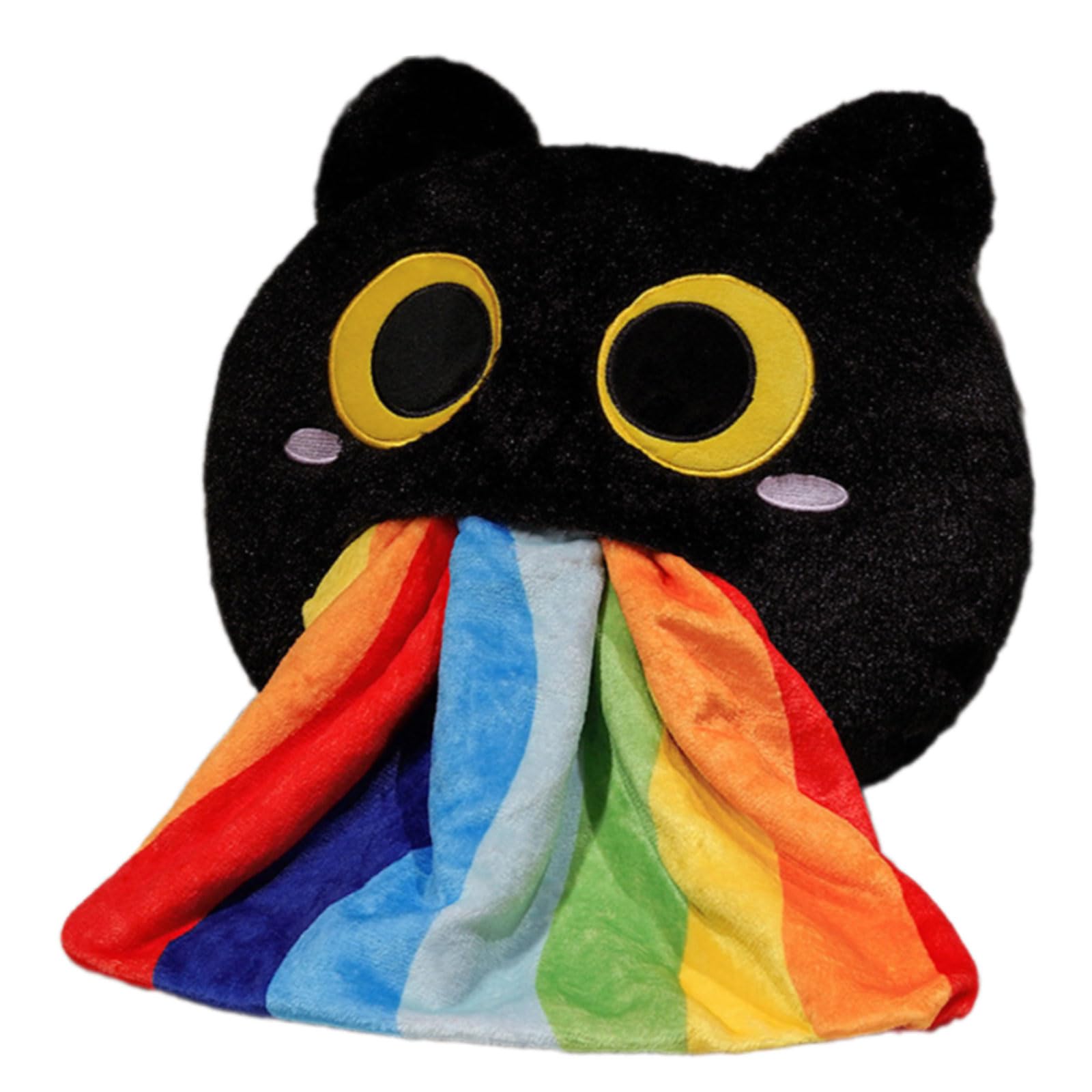 Tsophreniq H Reversible Cats Plushes Pillow Wit Soft Corals Fleece Blanket For Portable Rest Solution Cats Shape Throw Blanket